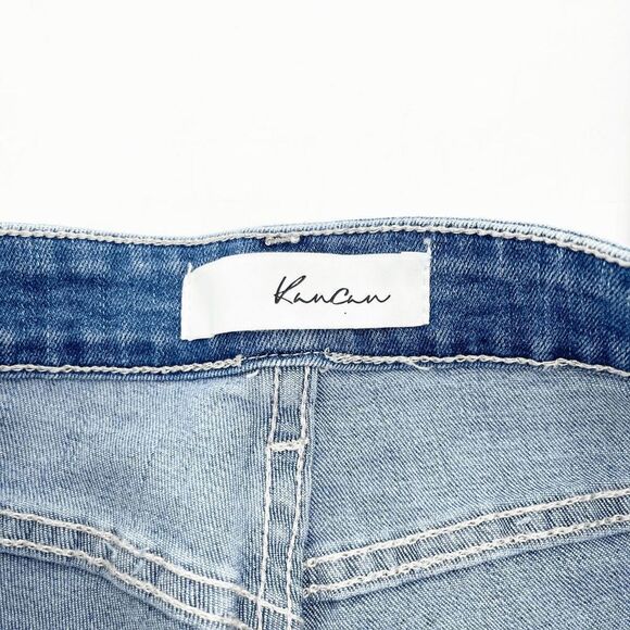Kancan Side Zip Detail Ankle Skinny Jeans Women's Sz 1 / 24 Light Wash Mid Rise - Picture 3 of 5